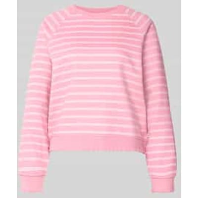 Tom Tailor Denim - Sweatshirt met streepjespatroon - Maat M - pink white stripe
