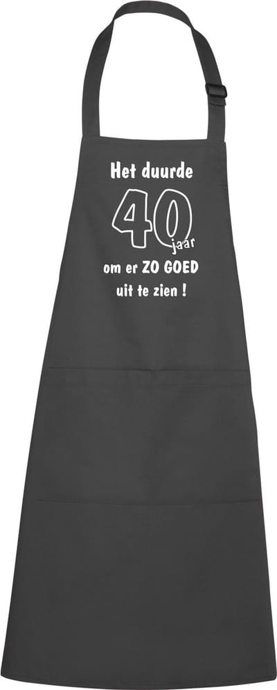 Mijncadeautje Luxe Schort Het duurde 40 jaar om er zo goed uit te zien - zwart
