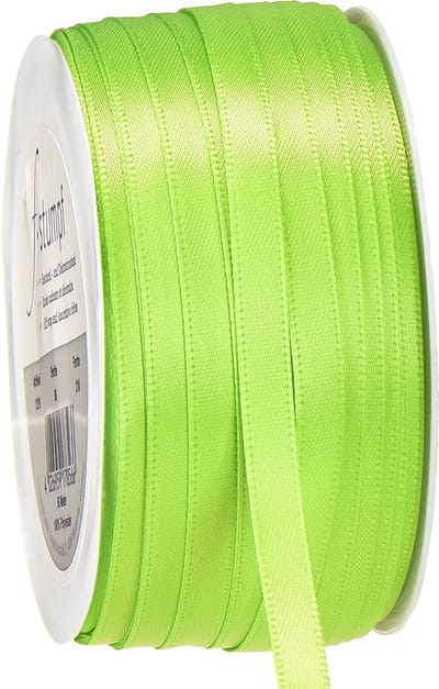 Lint satijnen lint cadeaulint lichtgroen 6mm 50m