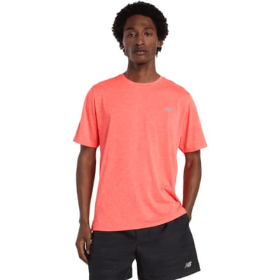 New Balance Athletics T-shirt T-shirts Heren - Rood - Maat M - Poly Jersey