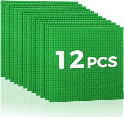 Bouwplaten Set - Basisplaten Bouwen - Creatief Spelen - Universeel Compatibel - 25x25 cm - Groen