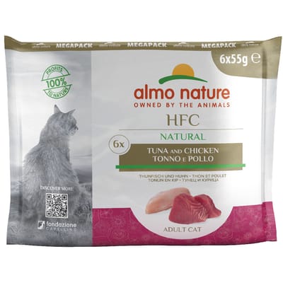 24 x 55 g  Almo Nature Classic Tonijn & Kip Pouch Voordeelpakket Kattenvoer