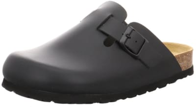 Natural Sense unisex pantoffels klomp leer Zwaart 1152538