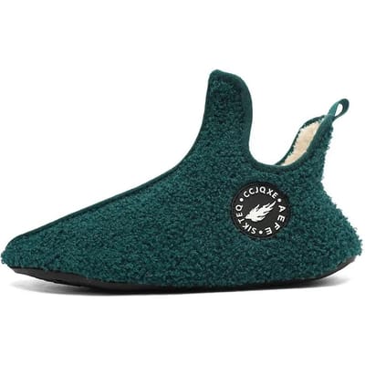 ELUVA Comfortabele Antislip Pantoffels voor Mannen en Vrouwen Warme Pluizige Huispantoffels Zachte Pluche Thermische Binnen Buiten Katoenen Pantoffels 46 groen