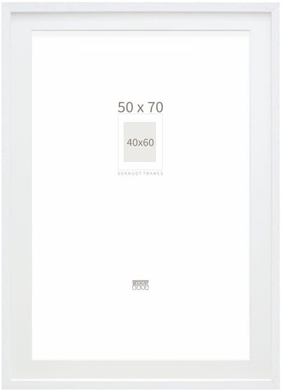 Deknudt Frames Fotolijst - wit met passe-partout - 40x60 / 50x70 cm