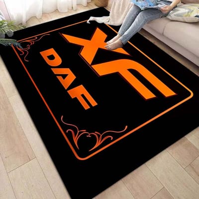 Daf Vrachtwagen Tapijt en Kleed Klassieke Auto logo Tapijt Vloermat Woonkamer Slaapkamer Decoreren Zacht Tapijt Kinderkamer Kleed Wasbare Kleden 40x60cm