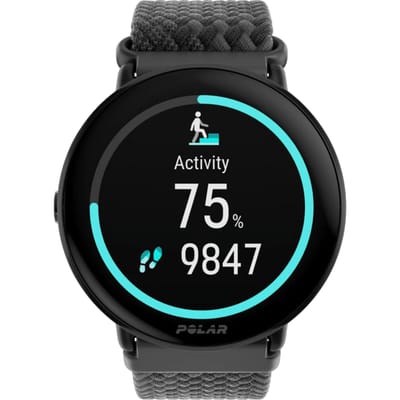 Polar Ignite 3 - Fitness Smartwatch & GPS Activity Tracker - Black / Braided Yarn - S-L