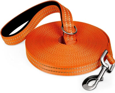 Trainingslijn voor honden van 5 m tot 18 m - Zacht nylon, reflecterend en elastisch voor optimale controle tijdens wandelen en trainen