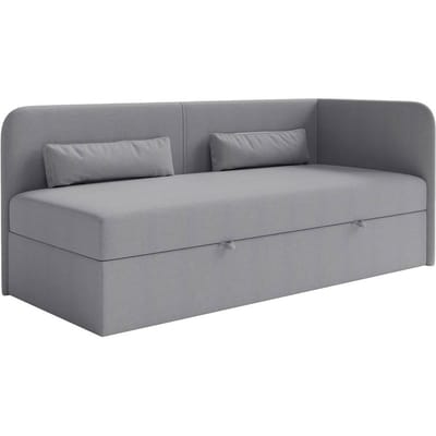 Jeugdbed Cambrils chenille rechts 90 x 200 cm met opbergruimte | NADUVI Collection