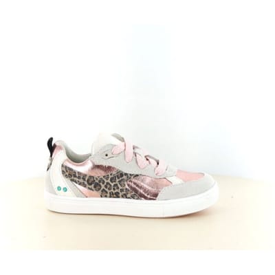 BunniesJR 226215-401 Meisjes Lage Sneakers - Grijs - Leer - Veters