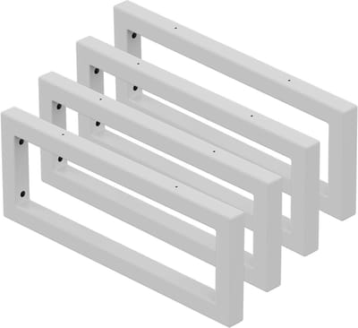 Wastafelhouder, wastafelstandaard, wandmontage, plankhouder van metaal, consoledrager voor wastafels, veelzijdige wandhouders (wit, 40 cm, 4 stuks)