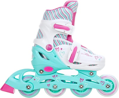 Kinderskeelers - Verstelbare skates - Buiten sporten - Met LED wielen - Maat 34-37 - Zwart