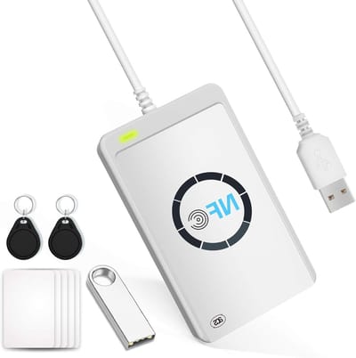 NFC RFID Lezer en Schrijver voor Contactloze ID Kaarten - ACR122U ISO14443A/B, 424Kbps M1 UID, Snelle Gegevensoverdracht en Compatibiliteit