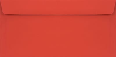 Gladde rode enveloppen DL - 110 x 220 mm - 25 stuks - HK zelfklevend met plakstrip - 90 gram - Burano - Netuno