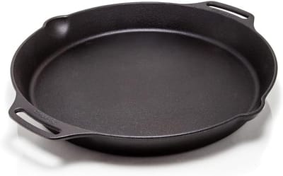 Gietijzeren Vuurpan 40 cm met Handvatten voor Open Vuur en Fornuis