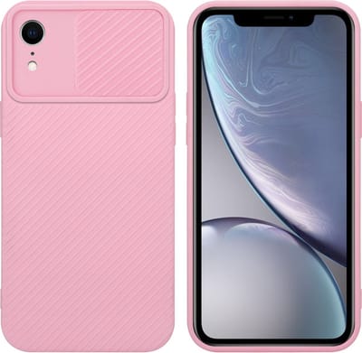 Cadorabo Hoesje geschikt voor Apple iPhone XR in Bonbon Roze - Beschermhoes van flexibel TPU-silicone Case Cover en met camerabescherming