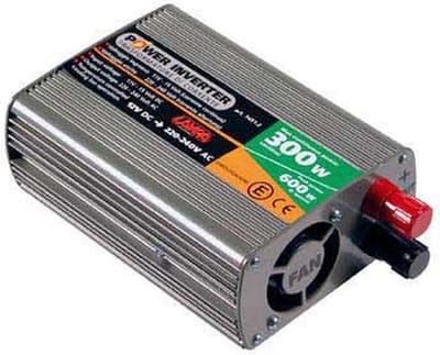 DC – AC omvormer – input 12 Volt – output 220 Volt max 300 Watt – peak 600 Watt