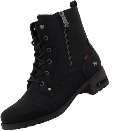 Mustang dames enkellaars zwart