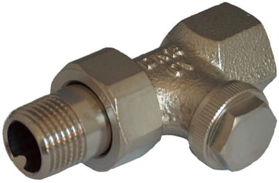 Oventrop Terugslagklep "Combi 3" DN 15, PN 10, recht, Rg/Ms, vernikkeld - 1090462