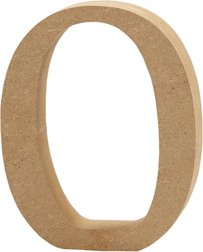Cijfer, 0, H: 13 cm, dikte 2 cm, 1 stuk