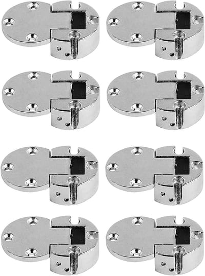 90° Scharnierdeksel met Verborgen Scharnier 30mm voor Houten Meubels - Vouwmechanisme voor Kastdeuren, Verchroomde Fittingen, Set van 8 Stuks