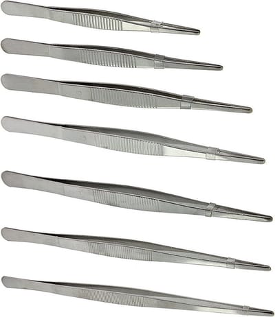 Pincet Set - Precisie Tangen - Kleine Objecten Pakken - 7 Delig Set - Zilver