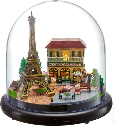 Premium Miniatuur XXL bouwpakket - Bouwpakket - Voor Volwassenen (14+) - Modelbouwpakket - DIY - Poppenhuis – incl. Led Licht, Muziek en bescherming - Luxury Paris