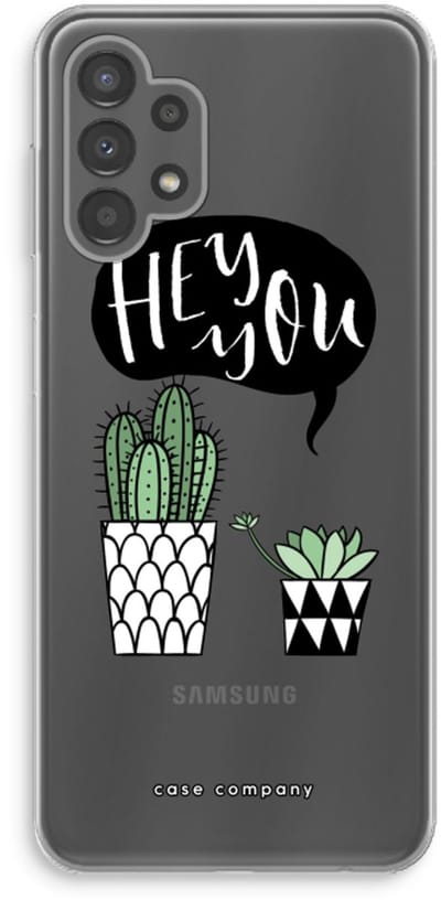 Case Company® - Hoesje geschikt voor Samsung Galaxy A13 4G hoesje - Hey you cactus - Soft Cover Telefoonhoesje - Bescherming aan alle Kanten en Schermrand