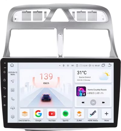 Autoradio met bluetooth - Carplay - Geschikt voor Apple en Android - Stereo - Navigatie - Navigatiesysteem auto - Voor Peugeot 307 / 307CC / 307SW (2002-2013)