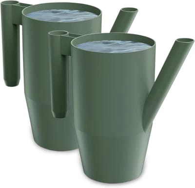 Groene gieter 2,0 liter - Robuuste kunststof gieter voor bloemen en kamerplanten - Set van 2