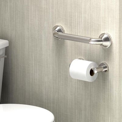 1 1/4 x 12 inch ADA Bad Veiligheid Gekartelde Grab Bar, Heavy Duty 500 lbs Ondersteuning, Badkamer Mobiliteit Hulp voor Senioren en Gehandicapten, Roestvrij Staal Geborsteld Nikkel