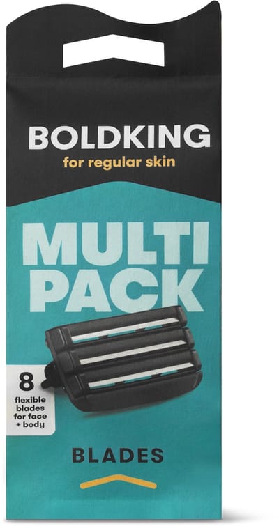 Boldking Scheermesjes Regular - Scheermes Man & Vrouw - Scheermes Normale Huid - Heren & Dames - 8 Razor Blades Mannen