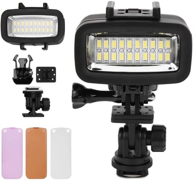 Dailygoody - LED-duiklamp - Onderwaterfotografie - Waterdicht - Zwart - Invullicht - Geschikt voor spiegelreflexcamera en sportcamera