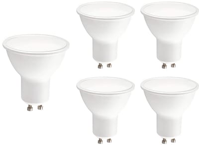 Kobi LED Spot GU10 5W - 400lm - 4000K - 230V - Voor Hal, Werklamp of Badkamerverlichting - GU10 Fitting - 5 stuks