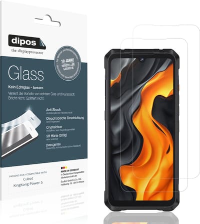 dipos – 2x Pantserfolie geschikt voor Cubot KingKong Power 5 | 9H Screenprotector