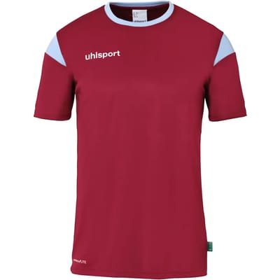 Uhlsport Squad 27 Shirt Korte Mouw Kinderen - Bordeaux / Hemelsblauw | Maat: 116
