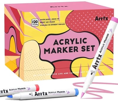 uJOY Acrylstiften set - 120 kleuren - Waterproof - Sneldrogend - Geschikt voor meerdere oppervlakken - Eenvoudig aan te brengen