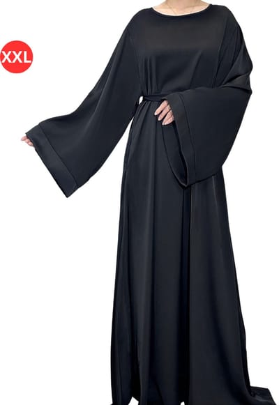 Nivard Islamitische Kleding - Abaya - Gebedskleding Dames - Alhamdulillah - Jilbab - Khimar - Vrouw - Zwart - Maat XXL