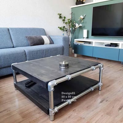 Design85 - Salontafel - Steigerbuis - Steigerhout Salontafel