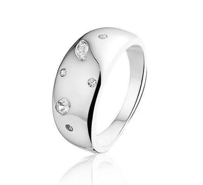 Montebello Ring Jana - 925 Zilver Gerhodineerd - 9mm - Maat 54-17.2mm