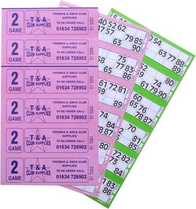 Bingo Kaarten - Bingo Boeken - Spelavond Organiseren - Grote Cijfers Gemakkelijk - 750 Tickets - Gekleurd