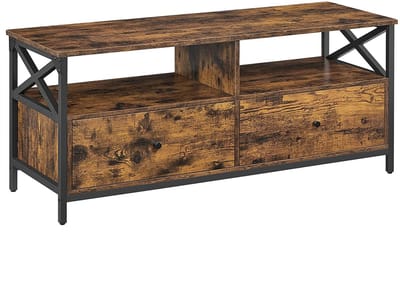 TV-meubel - 120 x 40 x 50 cm - Vintage Bruin-Zwart - Industrieel Ontwerp
