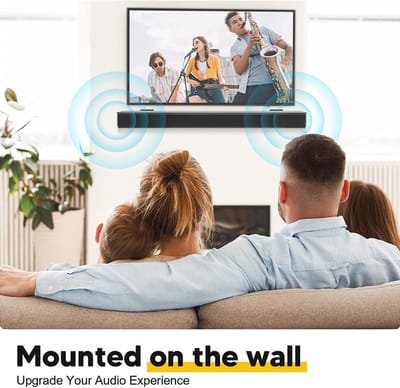 Wandbeugels Soundbar - Houders Luidspreker - Home Cinema - Robuuste Metalen Constructie - 9 x 6 x 450 cm - Zwart