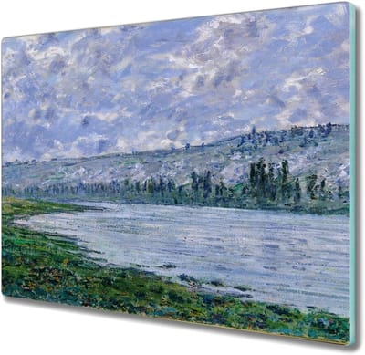 Glazen Snijplank - Kookplaatafdekking Keukenplank - Keukenwerkblad Beschermen - Gehard Glas - 60 x 52 cm - Zwart