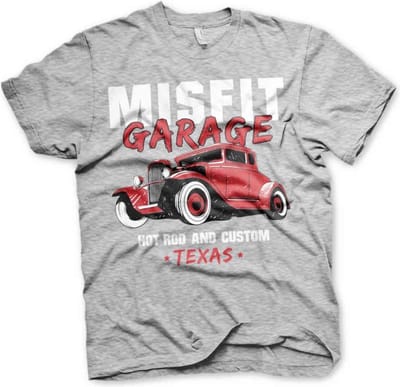 Misfit Garage Heren Tshirt -S- Hot Rod & Custom Grijs