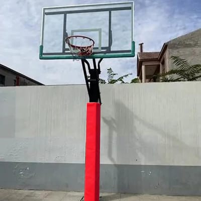 Paalbeschermer Basketbal - Paalschuim Afdekking - Veilig Spelen - Schokabsorberend Schuim - Aanpasbaar - Zwart