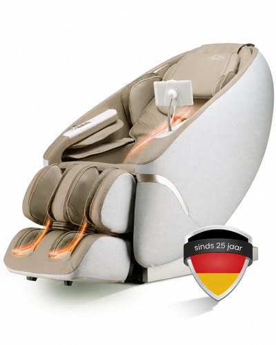 WELCON Maxxcare massagestoel - beige/bruin - 4D bodyscan - Zero Gravity