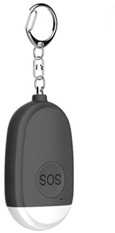 GELLDG Zakalarm - Zakalarm voor dames - Persoonlijk zelfverdedigingsalarm - 130 dB - Oplaadbaar - Met LED-lampje - Noodalarm - Handtasalarm sleutelhanger - Geschikt voor vrouwen, kinderen en ouderen - Zwart