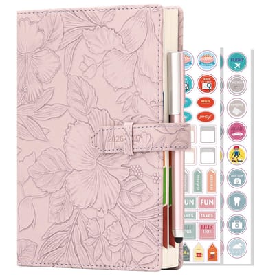 Dailygoods- Dagboek A5 - Dagplanner 2026-2027 - Dagdagboek per pagina - Hardcover met maandweergave - Inclusief stickers - Ruim schrijfruimte - Planner