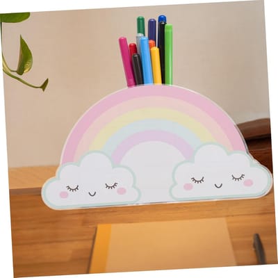 Bureau Organizer Set - Opbergers Lades - Kantoor Decoratie - Regenboog Ontwerp - 4 Stuks Set - Meerdere Kleuren